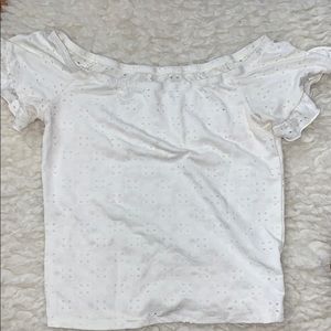 Pacsun over the shoulder white top